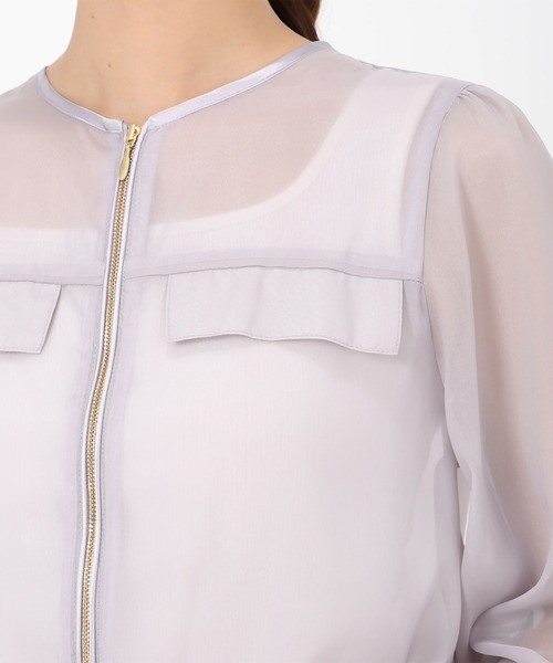 MISCH MASCH(ミッシュマッシュ)の「2025春夏新作 ラメシアーブルゾン(ブルゾン・レディース・ブラック/ホワイト/ラベンダー・フリ-)」の9枚目の写真