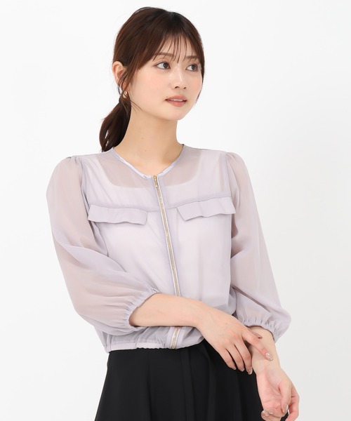 MISCH MASCH(ミッシュマッシュ)の「2025春夏新作 ラメシアーブルゾン(ブルゾン・レディース・ブラック/ホワイト/ラベンダー・フリ-)」の18枚目の写真