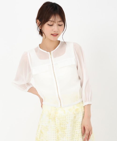 MISCH MASCH(ミッシュマッシュ)の「2025春夏新作 ラメシアーブルゾン(ブルゾン・レディース・ブラック/ホワイト/ラベンダー・フリ-)」の22枚目の写真