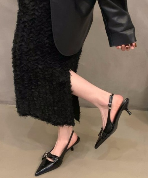 セール】ベルテッドスリングバックパンプス（パンプス）｜Mela（メラ