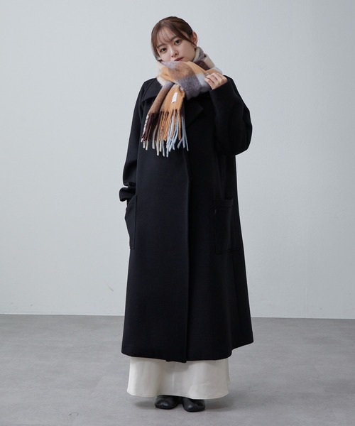 Lui's（ルイス）の「ソフトタッチボリュームロングチェックマフラー（マフラー・メンズ・スカイブルー/ブラウン・FREE）」の22枚目の写真