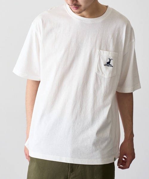 CAPTAIN STAG（キャプテンスタッグ）の「【CAPTAIN STAG】8051420 OE天竺【C100】ポケ付きワンポイントTシャツ（Tシャツ/カットソー・メンズ・ブラック/ネイビー/オフホワイト/グレー/グリーン・M/L/XL）」の8枚目の写真
