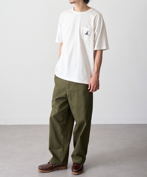 CAPTAIN STAG（キャプテンスタッグ）の「【CAPTAIN STAG】8051420 OE天竺【C100】ポケ付きワンポイントTシャツ（Tシャツ/カットソー・メンズ・ブラック/ネイビー/オフホワイト/グレー/グリーン・M/L/XL）」の12枚目の写真