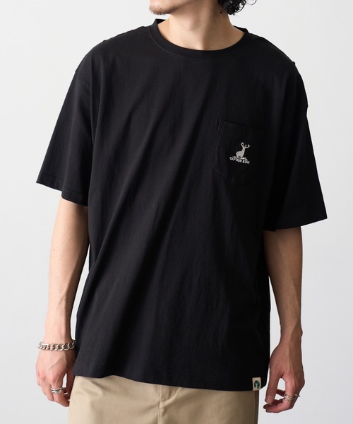 CAPTAIN STAG（キャプテンスタッグ）の「【CAPTAIN STAG】8051420 OE天竺【C100】ポケ付きワンポイントTシャツ（Tシャツ/カットソー・メンズ・ブラック/ネイビー/オフホワイト/グレー/グリーン・M/L/XL）」の14枚目の写真