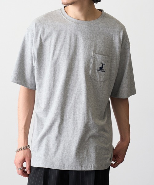 CAPTAIN STAG（キャプテンスタッグ）の「【CAPTAIN STAG】8051420 OE天竺【C100】ポケ付きワンポイントTシャツ（Tシャツ/カットソー・メンズ・ブラック/ネイビー/オフホワイト/グレー/グリーン・M/L/XL）」の19枚目の写真