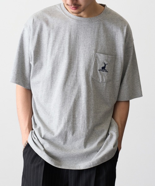 CAPTAIN STAG（キャプテンスタッグ）の「【CAPTAIN STAG】8051420 OE天竺【C100】ポケ付きワンポイントTシャツ（Tシャツ/カットソー・メンズ・ブラック/ネイビー/オフホワイト/グレー/グリーン・M/L/XL）」の20枚目の写真