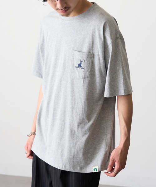 CAPTAIN STAG（キャプテンスタッグ）の「【CAPTAIN STAG】8051420 OE天竺【C100】ポケ付きワンポイントTシャツ（Tシャツ/カットソー・メンズ・ブラック/ネイビー/オフホワイト/グレー/グリーン・M/L/XL）」の22枚目の写真