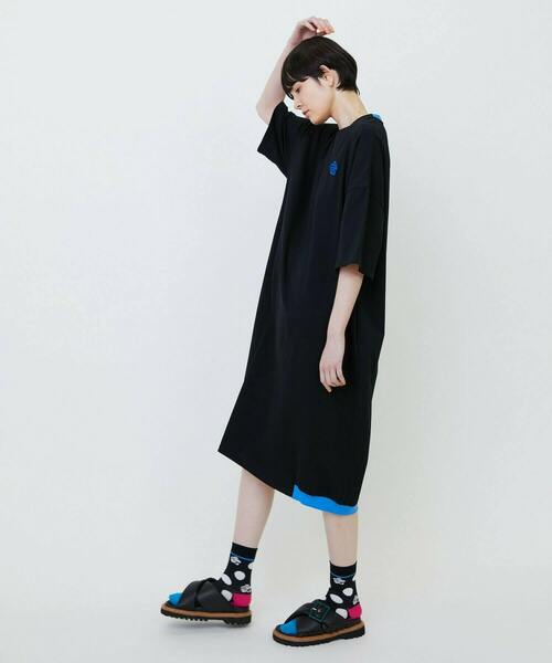 FRAPBOIS（フラボア）の「パークカットワンピ２（ワンピース・レディース・グレイッシュベージュ/ブラック/グリーン・1）」の14枚目の写真