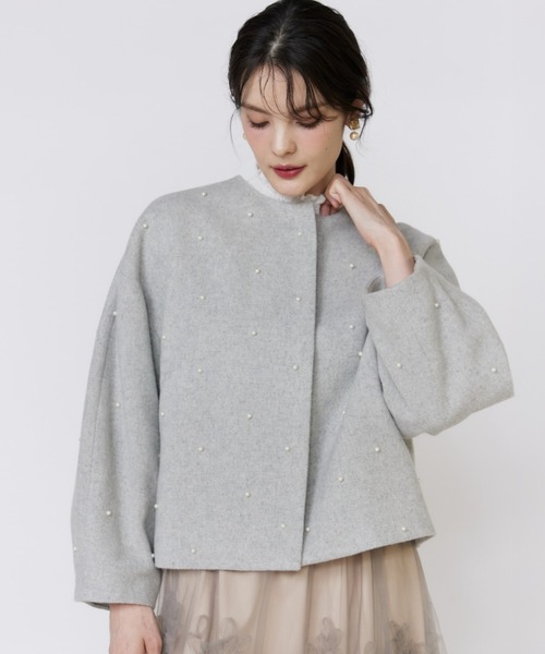 ショートコート　mariapipi 白　パール　マリアピピ　マリピピ ショートコート mariapipi 白 パール マリアピピ マリピピ