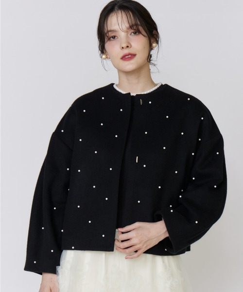 ショートコート　mariapipi 白　パール　マリアピピ　マリピピ マリピピさん❤️新作受注スタート | 青木美沙子オフィシャルブログ