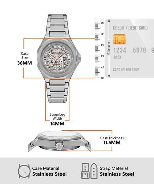 ARMANI EXCHANGE（アルマーニエクスチェンジ）の「アルマーニ・エクスチェンジ 腕時計 レディース アナログ ステンレス AX4618（アナログ腕時計・レディース・シルバー・FREE）」の6枚目の写真