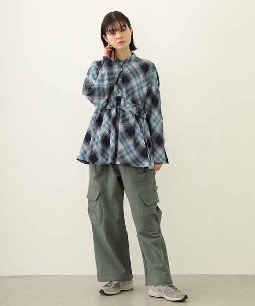 MILKFED.（ミルクフェド）の「RUFFLED TUNIC（シャツ/ブラウス・レディース・ブルー/ブラック/オリーブ・ONE SIZE）」の13枚目の写真