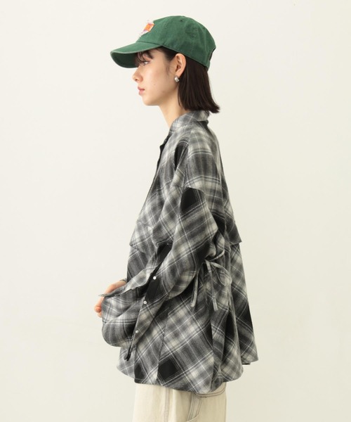 MILKFED.（ミルクフェド）の「RUFFLED TUNIC（シャツ/ブラウス・レディース・ブルー/ブラック/オリーブ・ONE SIZE）」の22枚目の写真