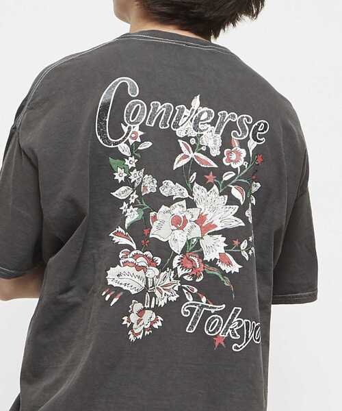CONVERSE TOKYO（コンバーストウキョウ）の「PIGMENT DYE FLOWER LOGO TEE（Tシャツ/カットソー・レディース・ホワイト/ブラック/ブルー・SMALL/MEDIUM）」の21枚目の写真