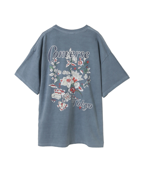 CONVERSE TOKYO（コンバーストウキョウ）の「PIGMENT DYE FLOWER LOGO TEE（Tシャツ/カットソー・レディース・ホワイト/ブラック/ブルー・SMALL/MEDIUM）」の19枚目の写真