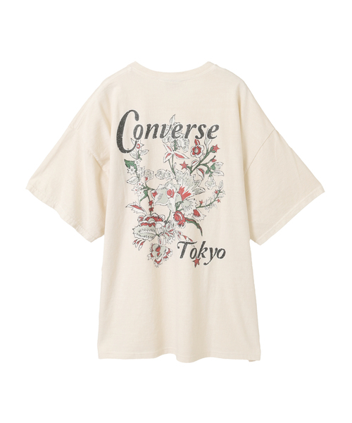 CONVERSE TOKYO（コンバーストウキョウ）の「PIGMENT DYE FLOWER LOGO TEE（Tシャツ/カットソー・レディース・ホワイト/ブラック/ブルー・SMALL/MEDIUM）」の13枚目の写真