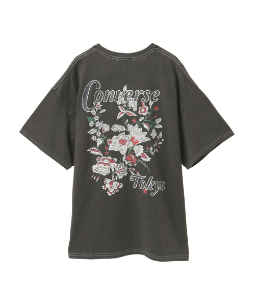 CONVERSE TOKYO（コンバーストウキョウ）の「PIGMENT DYE FLOWER LOGO TEE（Tシャツ/カットソー・レディース・ホワイト/ブラック/ブルー・SMALL/MEDIUM）」の12枚目の写真