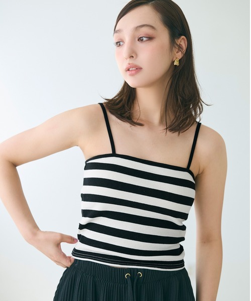 coca（coca）（コカ）の「OUTBRA カップ付きボーダーキャミソール（キャミソール・レディース・ブルー/アイボリー・S/M/L）」の22枚目の写真