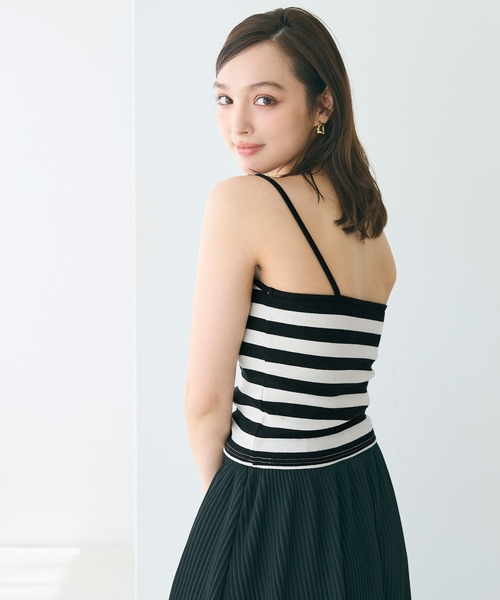 coca（coca）（コカ）の「OUTBRA カップ付きボーダーキャミソール（キャミソール・レディース・ブルー/アイボリー・S/M/L）」の21枚目の写真