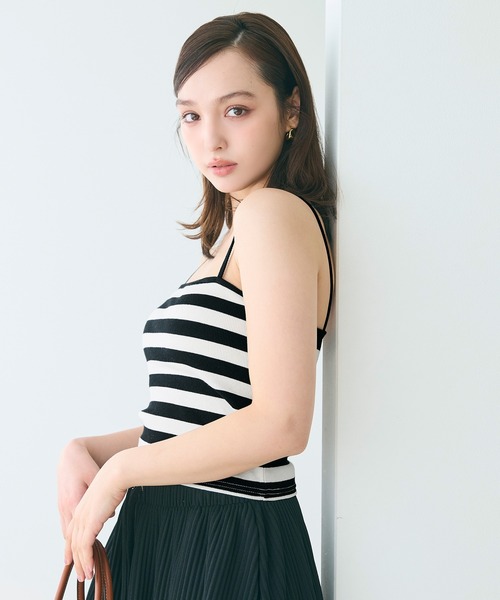 coca（coca）（コカ）の「OUTBRA カップ付きボーダーキャミソール（キャミソール・レディース・ブルー/アイボリー・S/M/L）」の20枚目の写真