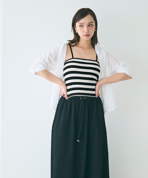 coca（coca）（コカ）の「OUTBRA カップ付きボーダーキャミソール（キャミソール・レディース・ブルー/アイボリー・S/M/L）」の19枚目の写真