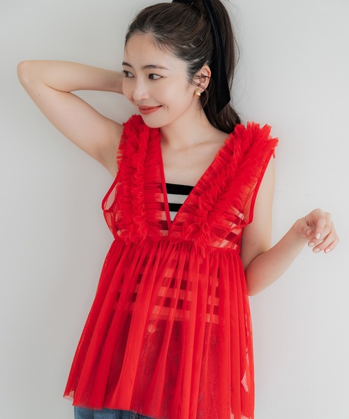 coca（coca）（コカ）の「OUTBRA カップ付きボーダーキャミソール（キャミソール・レディース・ブルー/アイボリー・S/M/L）」の17枚目の写真