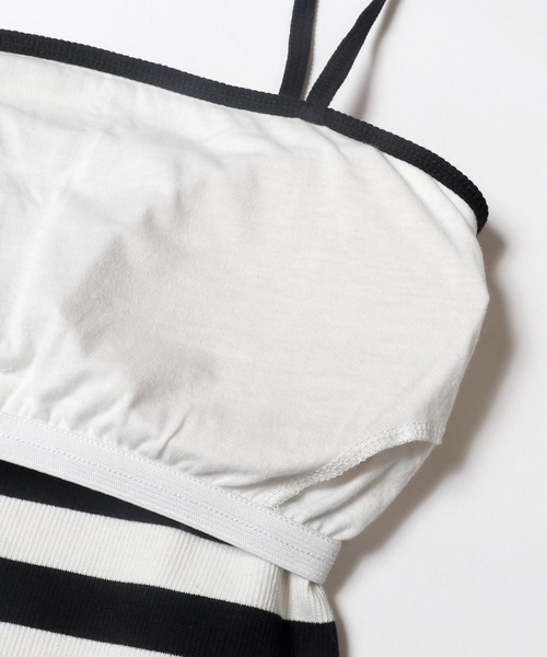 coca（coca）（コカ）の「OUTBRA カップ付きボーダーキャミソール（キャミソール・レディース・ブルー/アイボリー・S/M/L）」の15枚目の写真