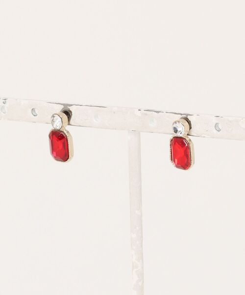 欧州航路(オウシュウコウロ)の「【欧州航路】レトロジュスタピアス(ピアス(両耳用)・レディース・レッド/ブラック/クリア/グリーン・FREE)」の4枚目の写真