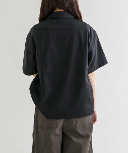 EPNK(イーピーエヌケー)の「【EPNK】Eyelet zip up half shirt / アイレットジップアップハーフシャツ(シャツ/ブラウス・メンズ・チャコールグレー/ブラック・SMALL/MEDIUM/LARGE)」の10枚目の写真