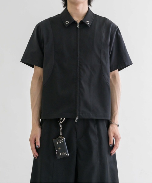 EPNK(イーピーエヌケー)の「【EPNK】Eyelet zip up half shirt / アイレットジップアップハーフシャツ(シャツ/ブラウス・メンズ・チャコールグレー/ブラック・SMALL/MEDIUM/LARGE)」の16枚目の写真