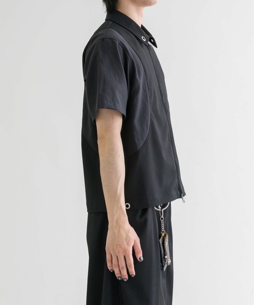 EPNK(イーピーエヌケー)の「【EPNK】Eyelet zip up half shirt / アイレットジップアップハーフシャツ(シャツ/ブラウス・メンズ・チャコールグレー/ブラック・SMALL/MEDIUM/LARGE)」の20枚目の写真