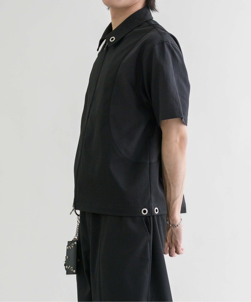 EPNK(イーピーエヌケー)の「【EPNK】Eyelet zip up half shirt / アイレットジップアップハーフシャツ(シャツ/ブラウス・メンズ・チャコールグレー/ブラック・SMALL/MEDIUM/LARGE)」の19枚目の写真