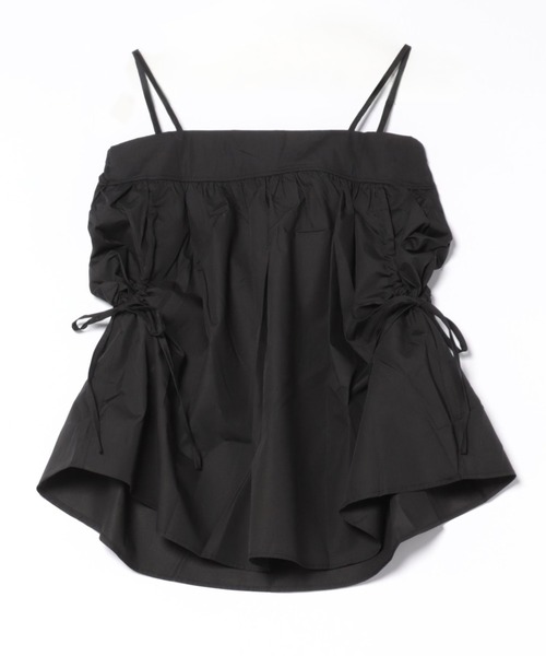 SUWDEE(スーディー)の「drawstring ribbon camisole blouse(キャミソール・レディース・ブラック・FREE)」の1枚目の写真