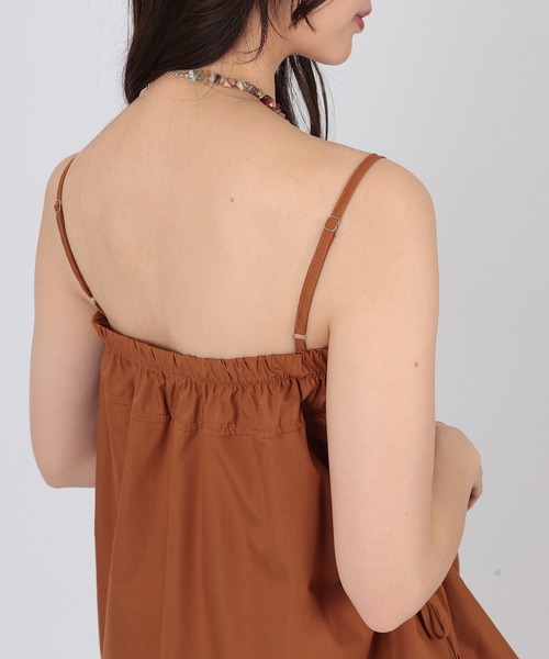 SUWDEE(スーディー)の「drawstring ribbon camisole blouse(キャミソール・レディース・ブラック・FREE)」の8枚目の写真