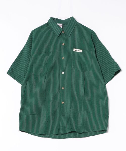 HOOK(フック)の「ユニークラインストライプ半袖シャツ (SS)(シャツ/ブラウス・メンズ・ダークグリーン/ブラック・LARGE/MEDIUM)」の21枚目の写真