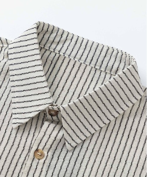 HOOK(フック)の「ユニークラインストライプ半袖シャツ (SS)(シャツ/ブラウス・メンズ・ダークグリーン/ブラック・LARGE/MEDIUM)」の4枚目の写真