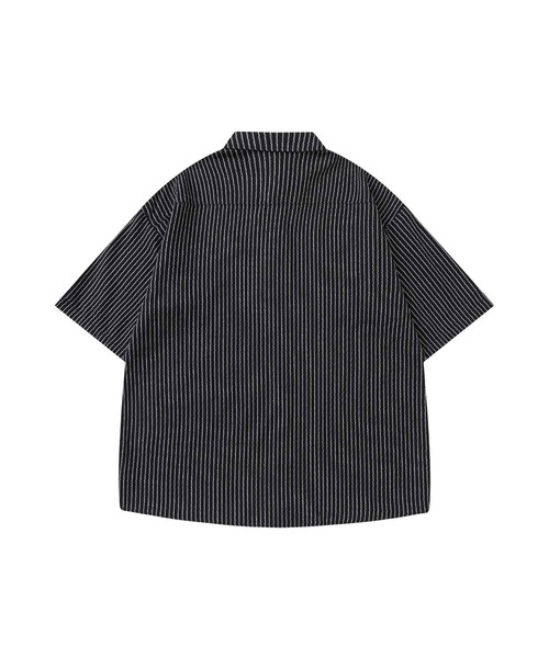 セール】ユニークラインストライプ半袖シャツ（シャツ/ブラウス