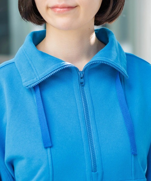 D.M.G.（ドミンゴ）の「[D.M.G / ディーエムジー] ベーシックコットン裏毛 ハーフジッププルオーバー（スウェット・レディース・ベージュ/レッド/ブルー/ブラック・FREE）」の14枚目の写真