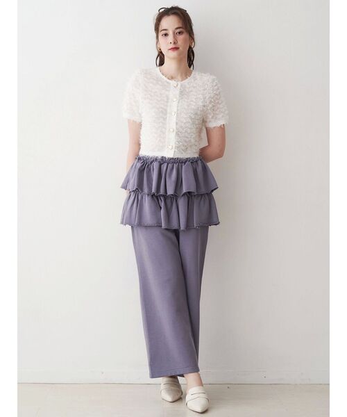 CALNAMUR（カルナムール）の「フラッフィーハートトップス（カーディガン/ボレロ・レディース・ブラック/ホワイト/ピンク・FREE）」の19枚目の写真