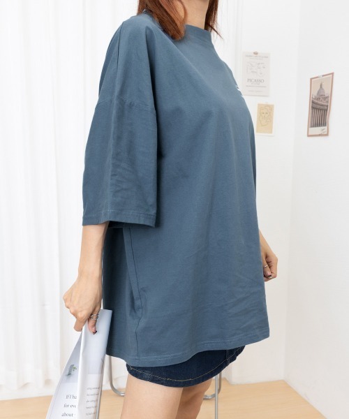 Miniministore（ミニミニストア）の「ビッグシルエットロゴtシャツ レディース（Tシャツ/カットソー・レディース・ブラック/ブルー/ホワイト/ダークグレー・FREE）」の19枚目の写真