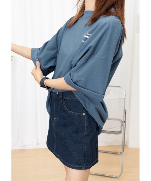 Miniministore（ミニミニストア）の「ビッグシルエットロゴtシャツ レディース（Tシャツ/カットソー・レディース・ブラック/ブルー/ホワイト/ダークグレー・FREE）」の22枚目の写真