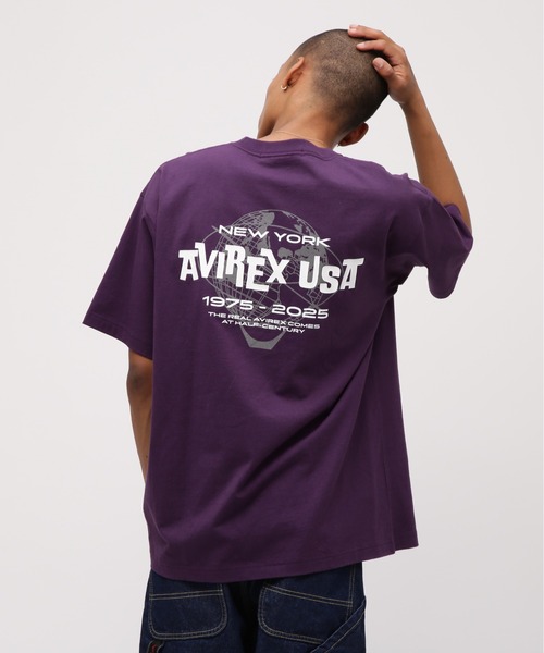 AVIREX(アヴィレックス)の「AVIREX USA T-SHIRT / ロゴ 半袖Tシャツ / AVIREX / アヴィレックス(Tシャツ/カットソー・メンズ・ブラック/パープル/ホワイト・MEDIUM/LARGE/X-LARGE/XX-LARGE)」の19枚目の写真