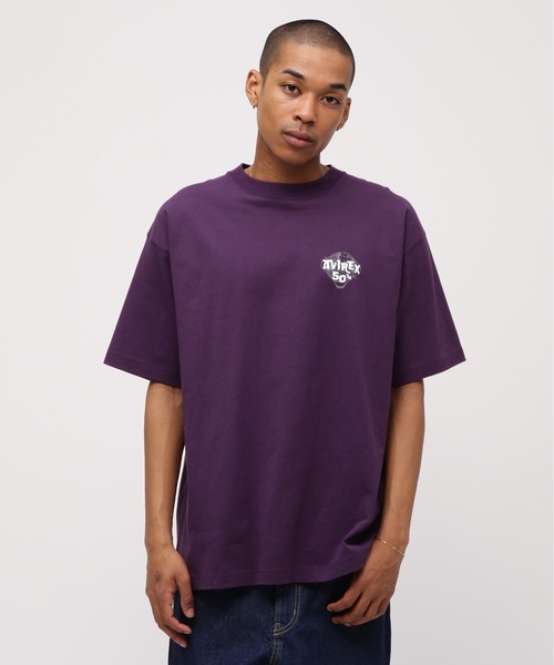 AVIREX(アヴィレックス)の「AVIREX USA T-SHIRT / ロゴ 半袖Tシャツ / AVIREX / アヴィレックス(Tシャツ/カットソー・メンズ・ブラック/パープル/ホワイト・MEDIUM/LARGE/X-LARGE/XX-LARGE)」の20枚目の写真