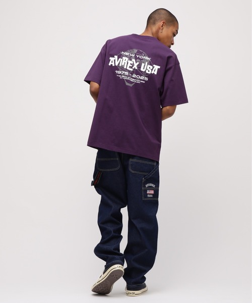 AVIREX(アヴィレックス)の「AVIREX USA T-SHIRT / ロゴ 半袖Tシャツ / AVIREX / アヴィレックス(Tシャツ/カットソー・メンズ・ブラック/パープル/ホワイト・MEDIUM/LARGE/X-LARGE/XX-LARGE)」の21枚目の写真