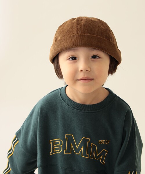 BEAMS mini（ビームスミニ）の「コーデュロイ ロールCAP 2025FW（キャップ・キッズ・ブラウン/ブラック・ONE SIZE）」の4枚目の写真