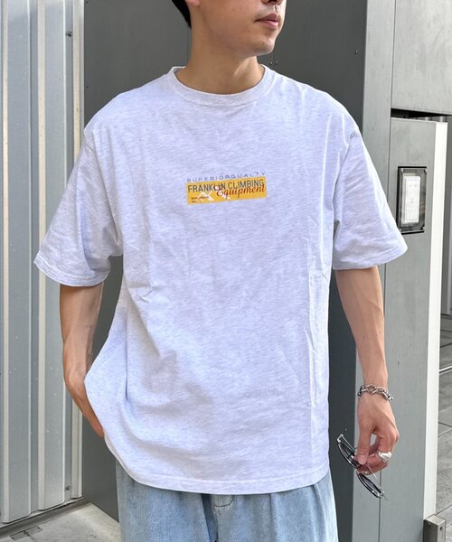 Franklin Climbing(フランクリンクライミング)の「【Franklin Climbing】ユニセックスイエローロゴプリントTEE(Tシャツ/カットソー・メンズ・ブラック/ホワイト/ライトグレー・MEDIUM/LARGE)」の22枚目の写真