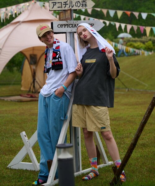 Franklin Climbing(フランクリンクライミング)の「【Franklin Climbing】ユニセックスイエローロゴプリントTEE(Tシャツ/カットソー・メンズ・ブラック/ホワイト/ライトグレー・MEDIUM/LARGE)」の16枚目の写真