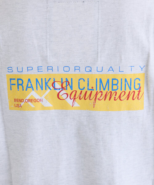 Franklin Climbing(フランクリンクライミング)の「【Franklin Climbing】ユニセックスイエローロゴプリントTEE(Tシャツ/カットソー・メンズ・ブラック/ホワイト/ライトグレー・MEDIUM/LARGE)」の6枚目の写真