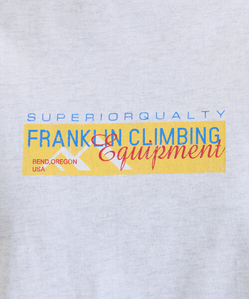 Franklin Climbing(フランクリンクライミング)の「【Franklin Climbing】ユニセックスイエローロゴプリントTEE(Tシャツ/カットソー・メンズ・ブラック/ホワイト/ライトグレー・MEDIUM/LARGE)」の8枚目の写真