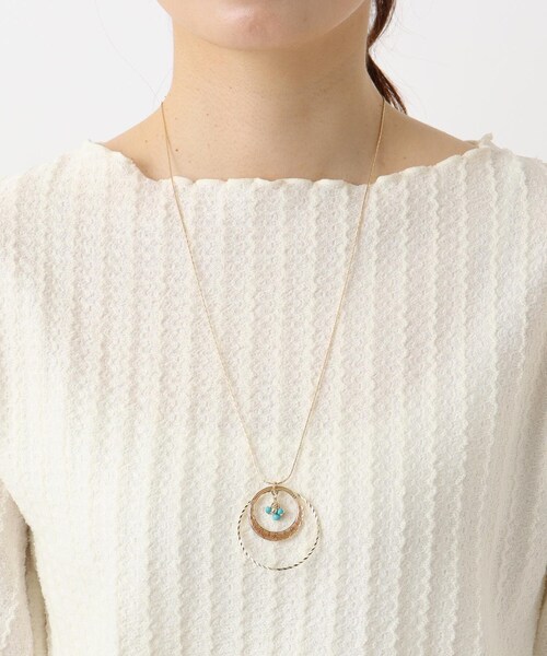 ITS'DEMO（イッツデモ）の「透かしターコイズリングネックレス（ネックレス・レディース・シルバー/ゴールド・00）」の6枚目の写真